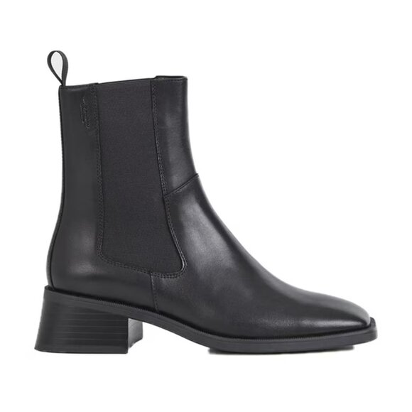 Vagabond Shoes - Vagabond Blanca Black Square Toe Ankle Boots